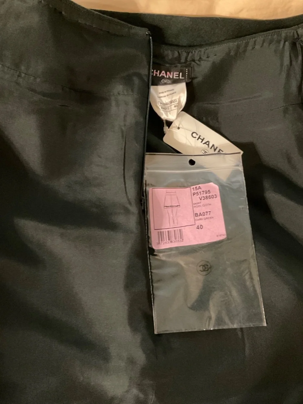 Chanel 100% wool skirt size 40